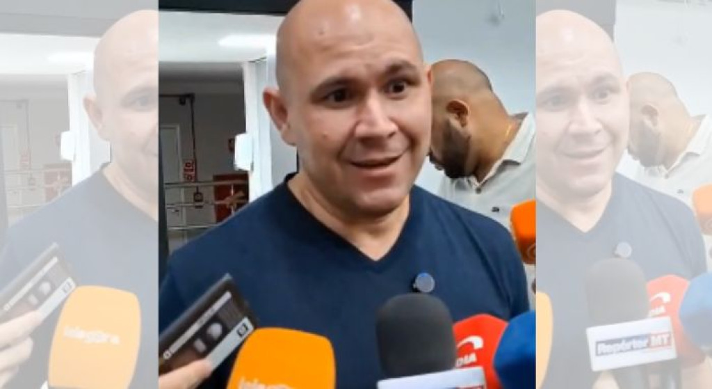 Abilio Brunini, prefeito de Cuiabá, exibe visual com camisa cinza escura após emagrecer.
