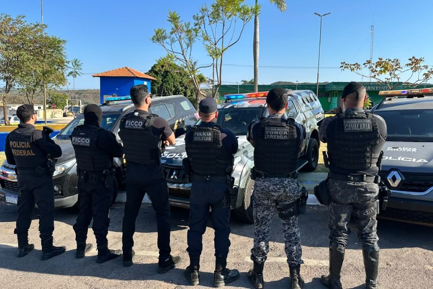 Operação Palladium: forças de segurança unidas em atuação para combater o crime organizado durante diligências em Diamantino.