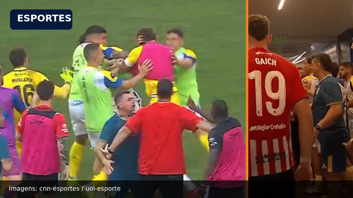 Estudiantes perde final e jogo acaba em briga