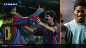 Ronaldinho e Neymar homenageiam Messi em despedida
