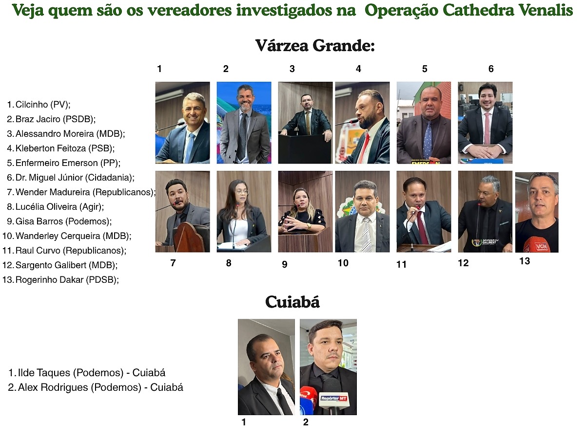 Lista vereadores investigados, operação cathedra venalis