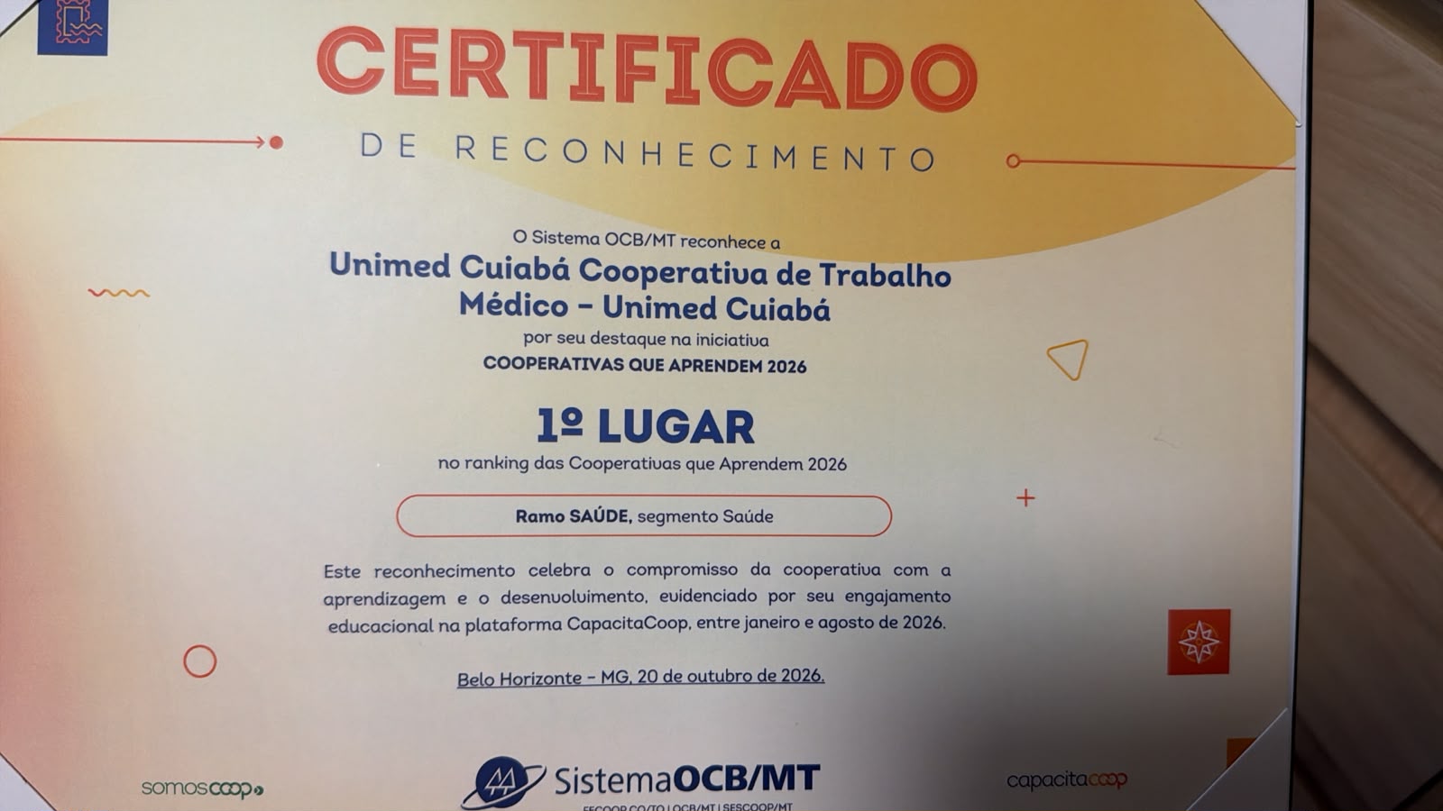 Unimed Cuiabá lidera engajamento no CapacitaCoop entre cooperativas de saúde de MT